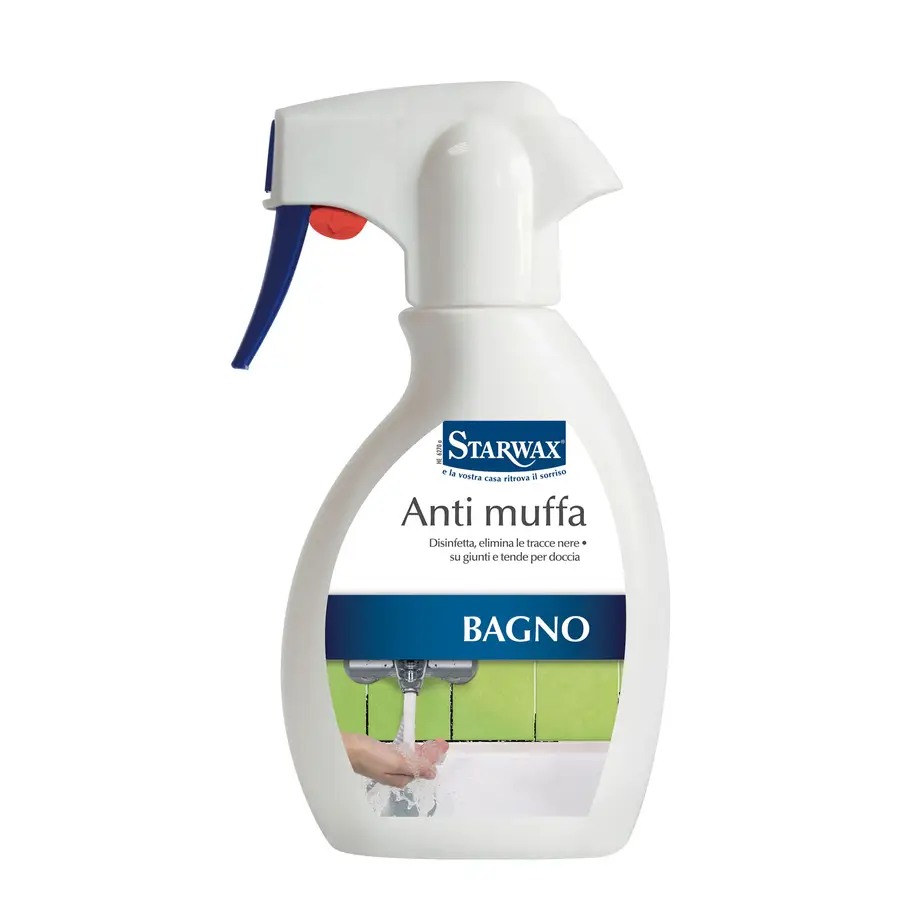 Detergente antimuffa ambienti umidi per piastrelle tende doccia sanitari  Starwax 250 ml