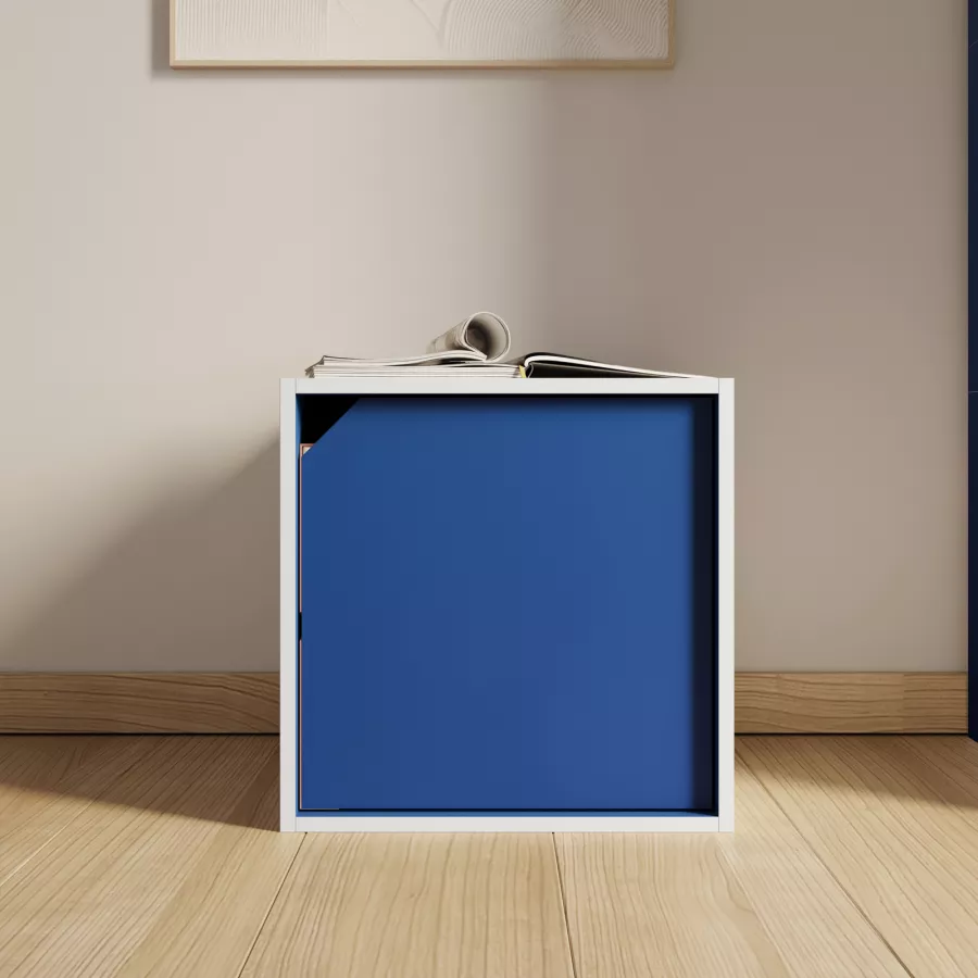 Cubo modulare con anta blu - Puzzle