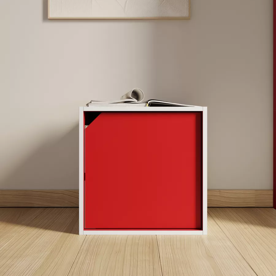 Cubo modulare con anta rosso - Puzzle