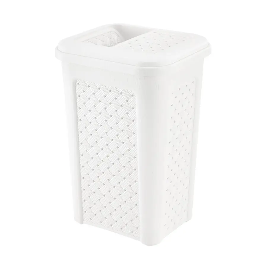 Pattumiera Cestino secchio bagno in plastica 6 Lt bianco