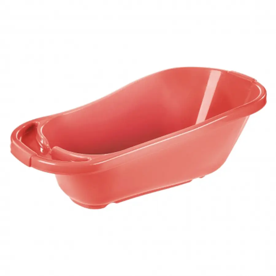 Vasca per bambini da 23 litri in plastica rosso con scomparti portaoggetti