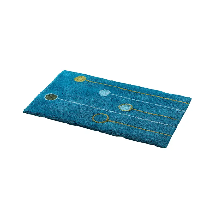 Tappeto antiscivolo per bagno Gedy Turner azzurro e verde 50 x 60 cm