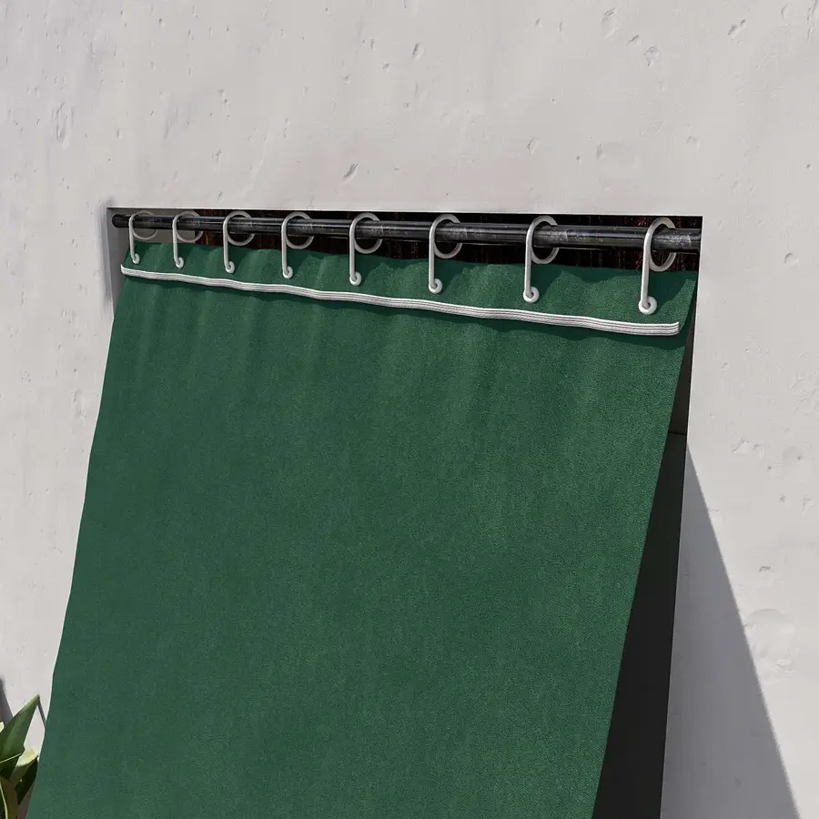 Tenda su anelli con zirconi 140x250 cm verde bottiglia - MONDO