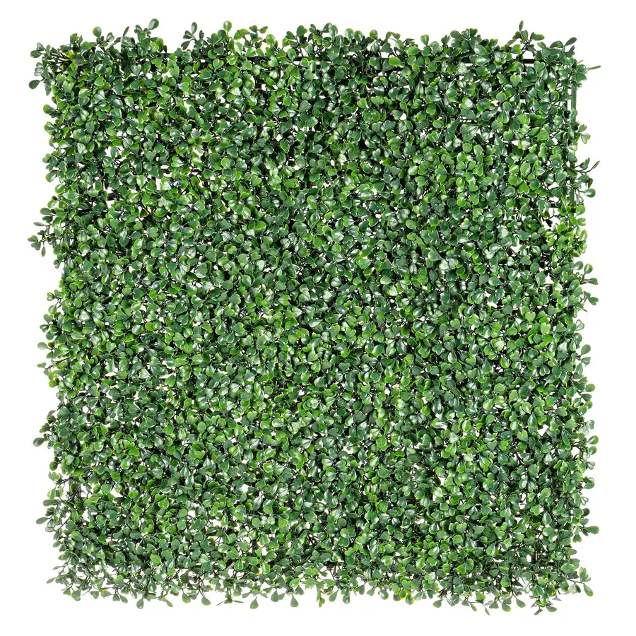 Siepe verde sintetica artificiale per balconi o recinzioni con foglie di  buxus 50 x 50 cm