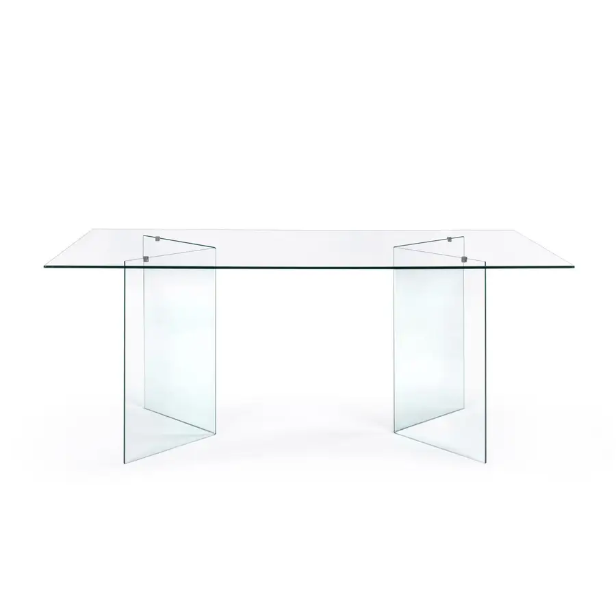 Tavolo rettangolare 180x90 cm vetro temperato - City