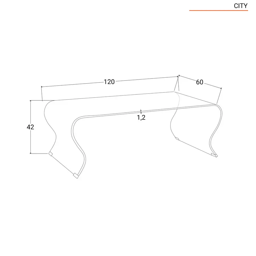 G TABLE TAVOLINO TRASPARENTE