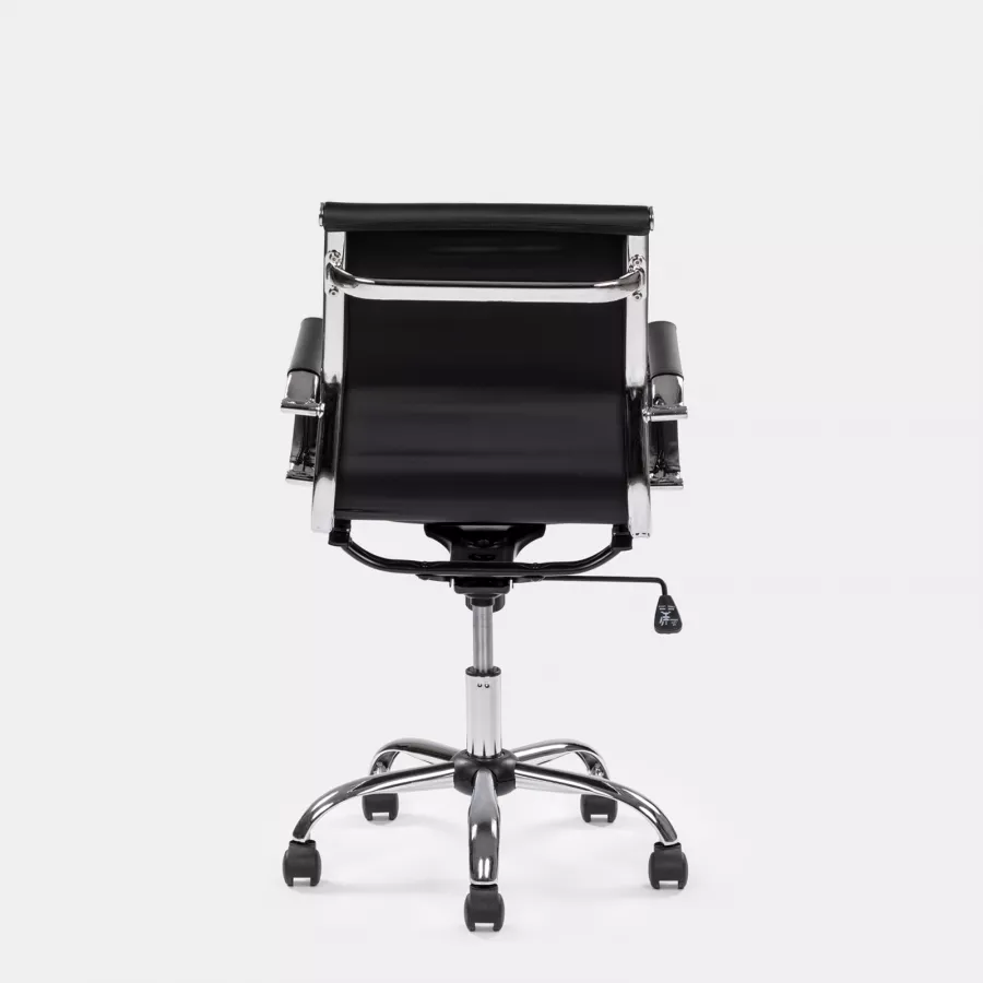 Sedia Da Ufficio Girevole In Rete Senza Braccioli – Regolabile In Altezza – Nero – Ergonomica Per Adulti E Bambini - 2
