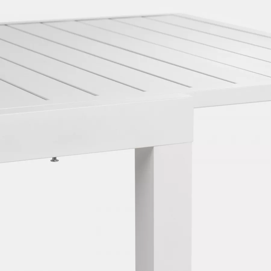 Tavolo da pranzo allungabile 135/270x90 cm in alluminio bianco - Carioca