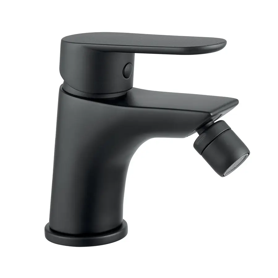 Rubinetto bagno lavabo estraibile doccetta nero miscelatore monocomando  ottone