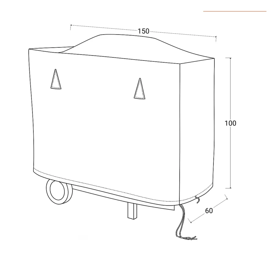 AMZBBQ® Copertura per barbecue di alta qualità, resistente alle intemperie, 100 x 110 x 60 cm, 100% impermeabile, per barbecue a gas ed elettrici, resistente ai raggi UV, con rivestimento di alta