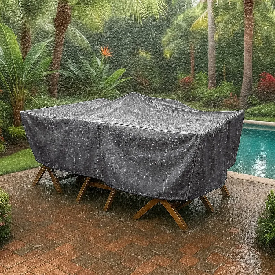Zoegneer Copertura Protettiva Per Mobili Da Giardino - Taffetà Poliestere, Impermeabile, Taglia L (70x79x70/102cm), Nero