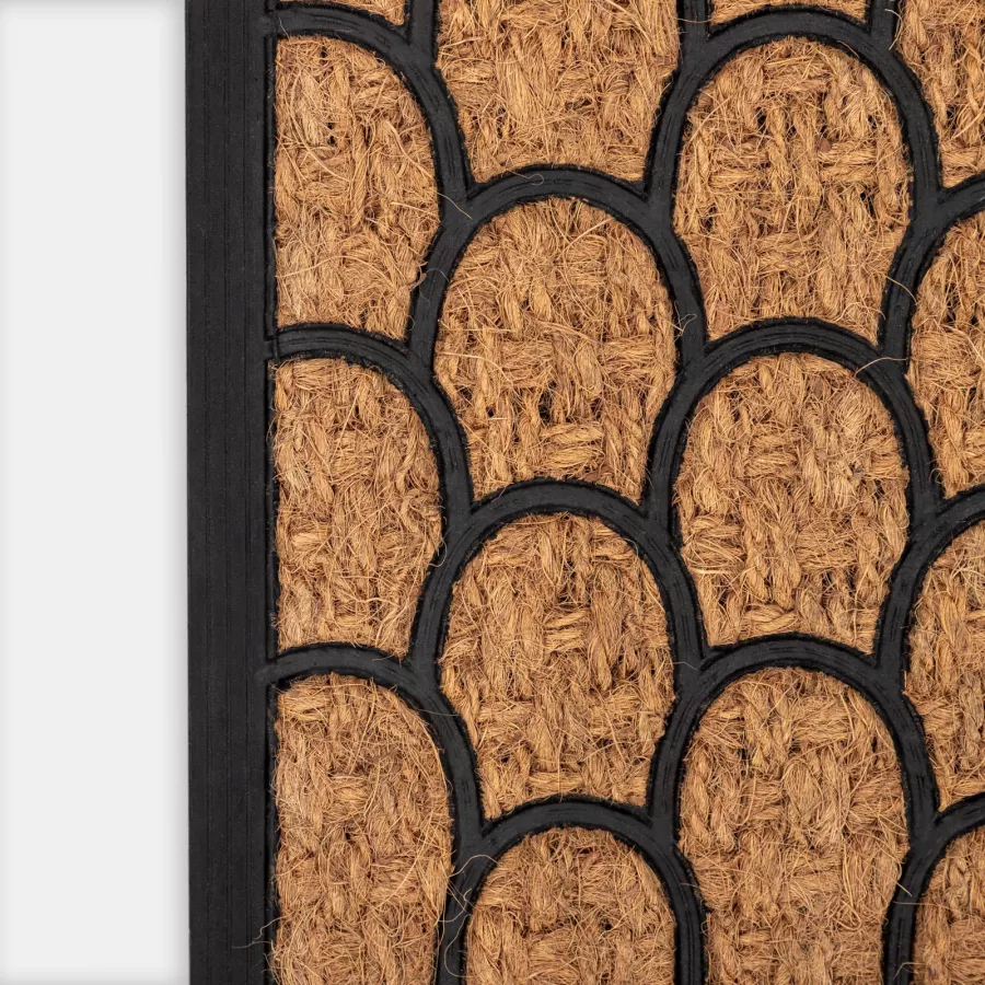 Zerbino in gomma e fibra naturale coir 40x60 cm fantasia geometrica