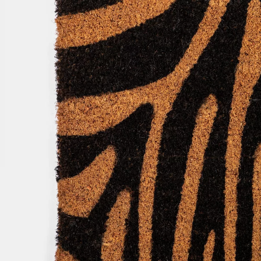 Zerbino animalier con fantasia zebra 40x60 cm in fibra di cocco e retro  antiscivolo