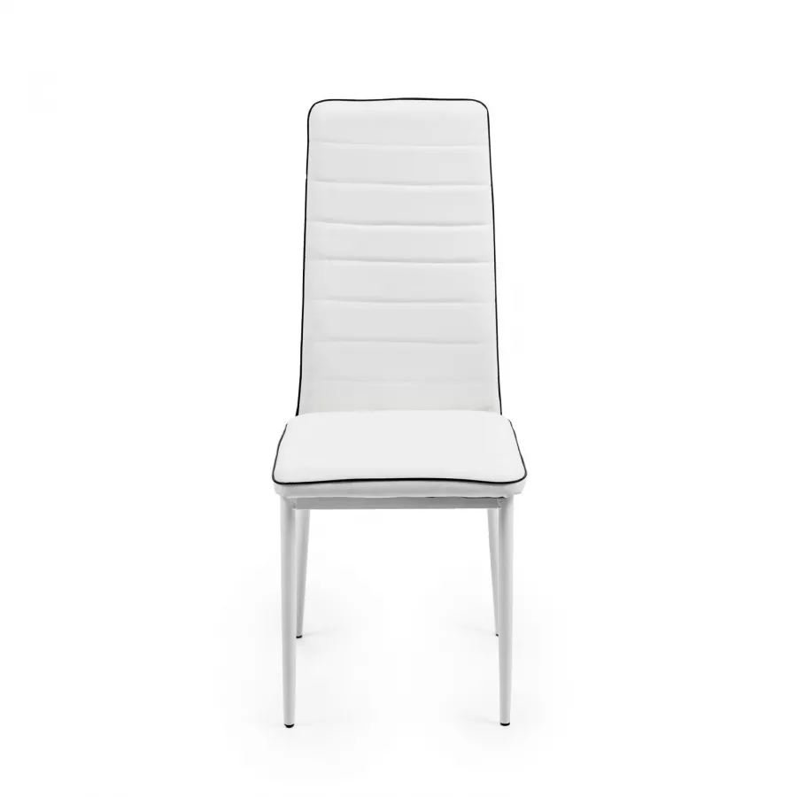 Set 6 sedie in ecopelle bianco stile moderno Steve Xlab