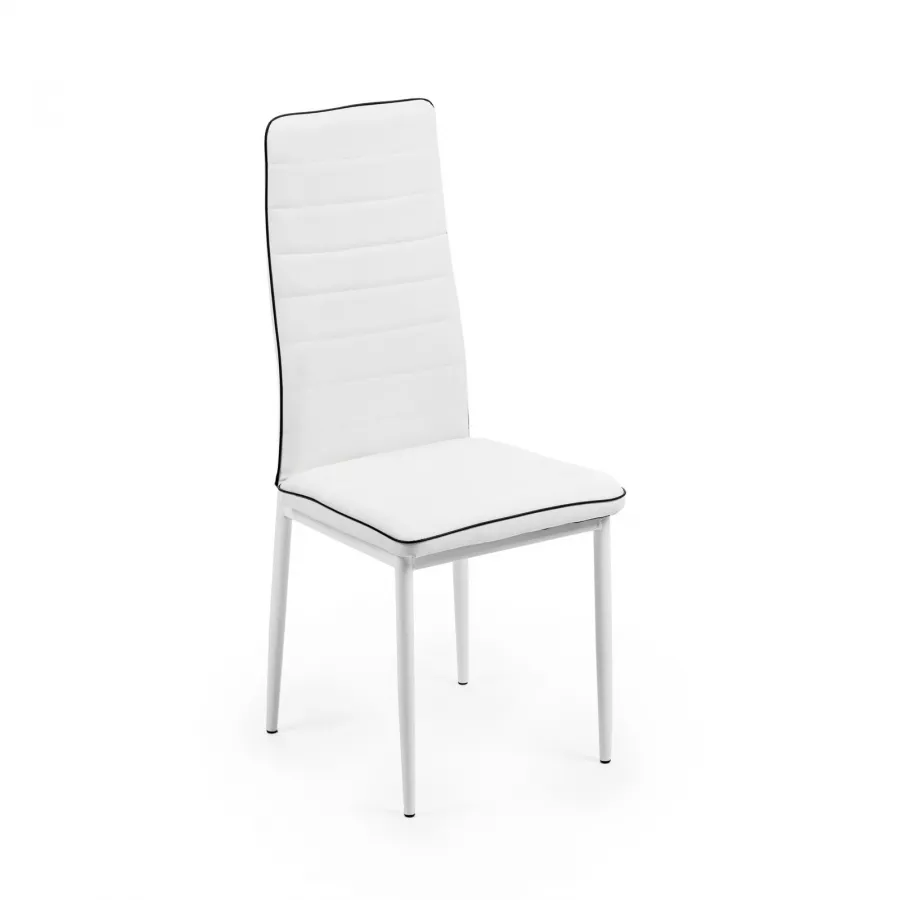 Set 6 sedie in ecopelle bianco stile moderno Steve Xlab