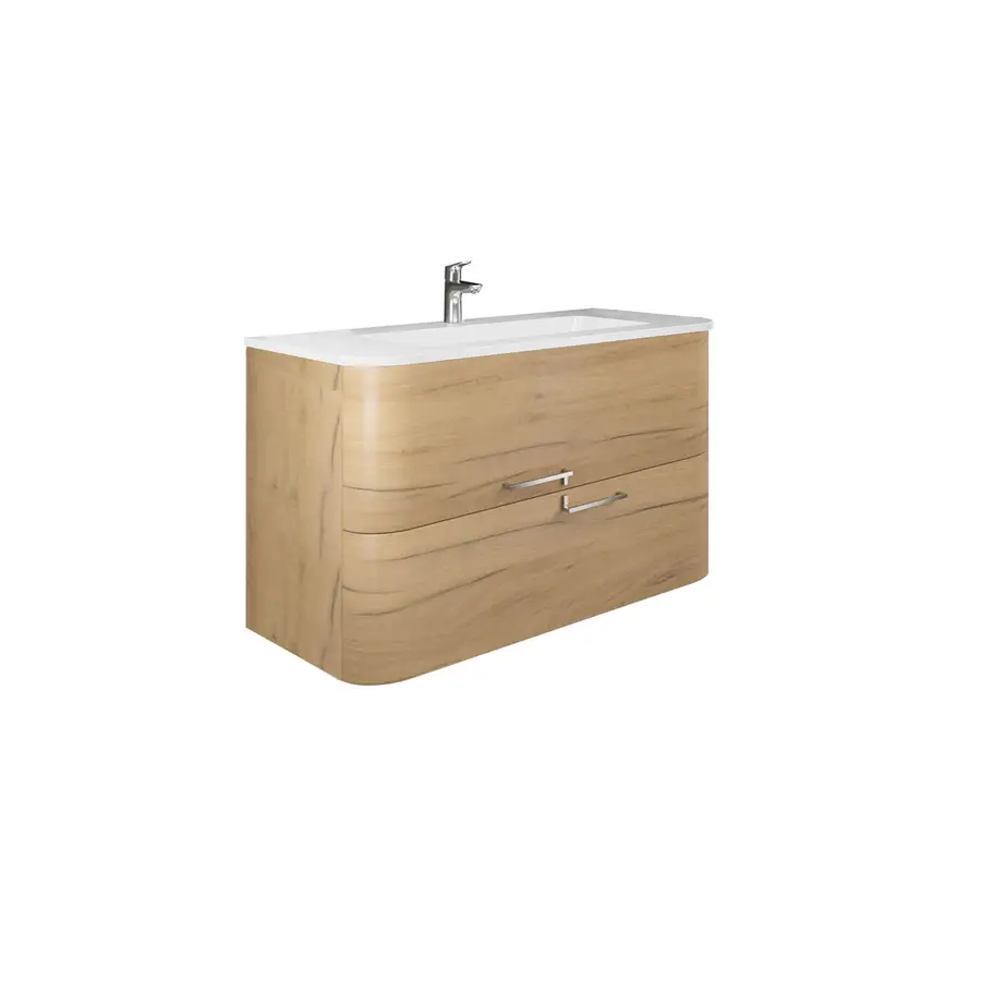 Mobile per lavabo da appoggio in legno con cassetti Rose