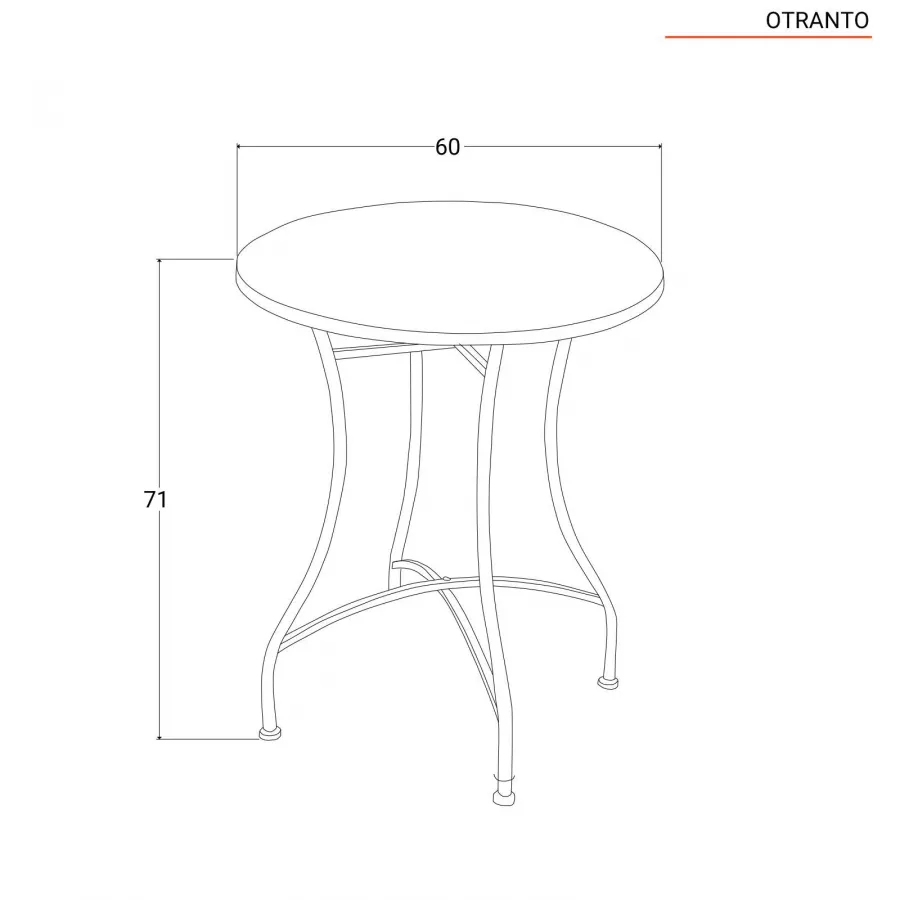 Tavolo rotondo 60 cm in metallo nero con decorazione mosaico a stella toni  caldi - Otranto