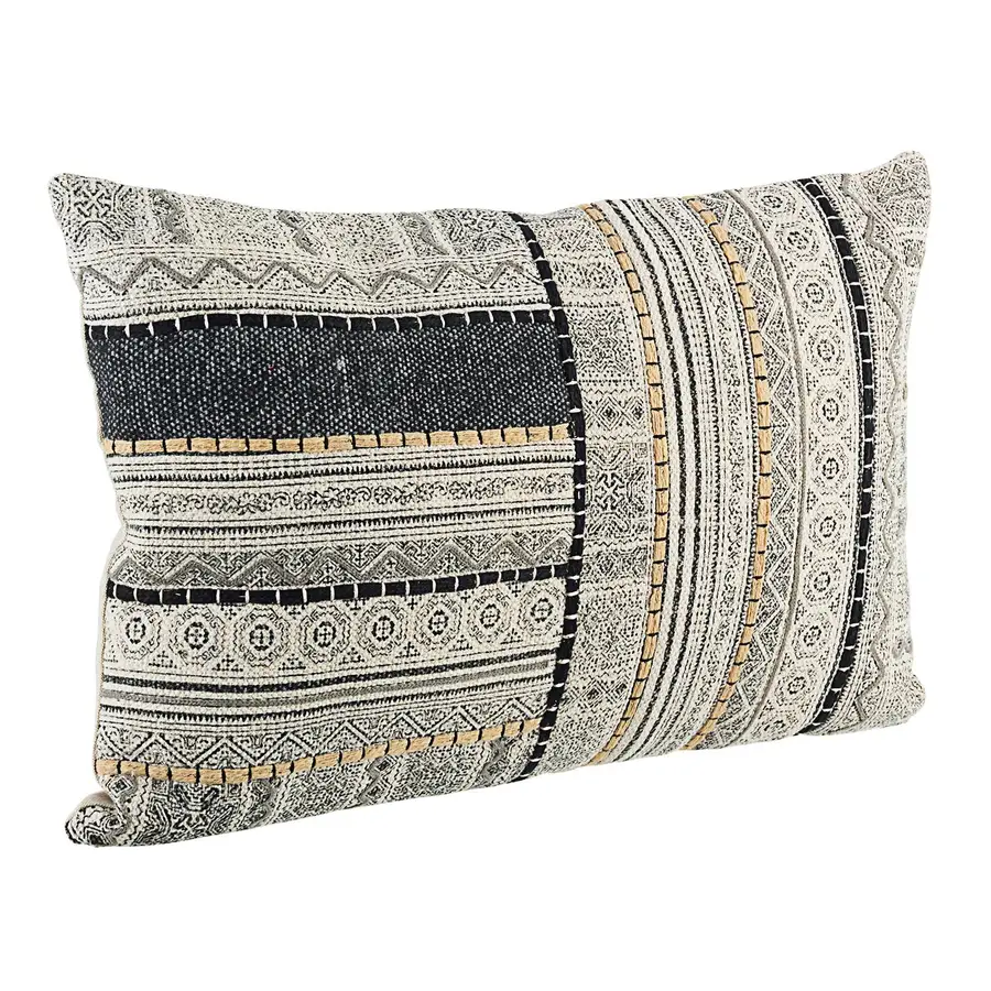 Cuscino rettangolare iuta e cotone (30 x 50 cm) Asmara Beige - Tessuto  decorativo - Eminza