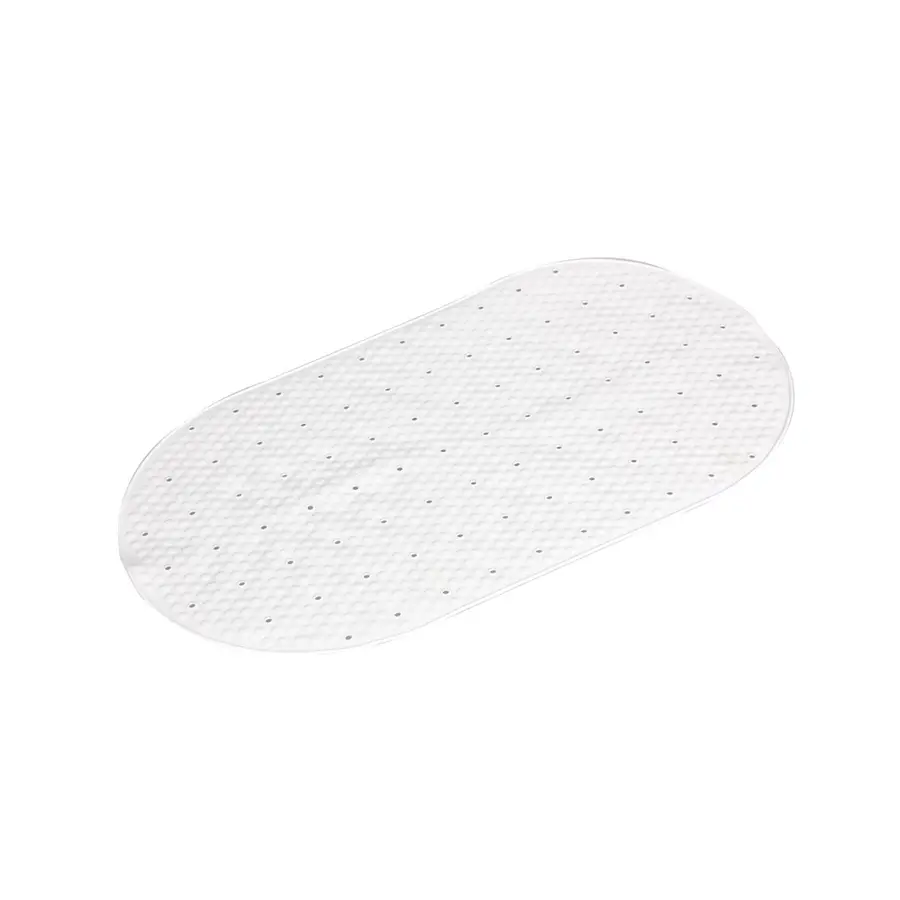 Tappetino antiscivolo vasca da bagno bianco PVC forma ovale