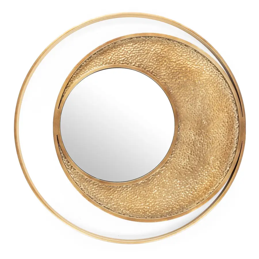 Specchio da parete 81x81 cm in metallo oro - Orbital