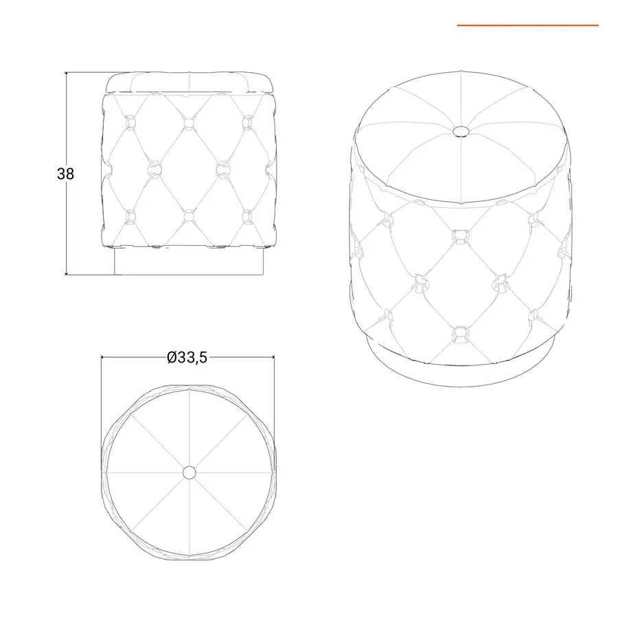 Set di 2 pouf contenitore grigio PUEBLO