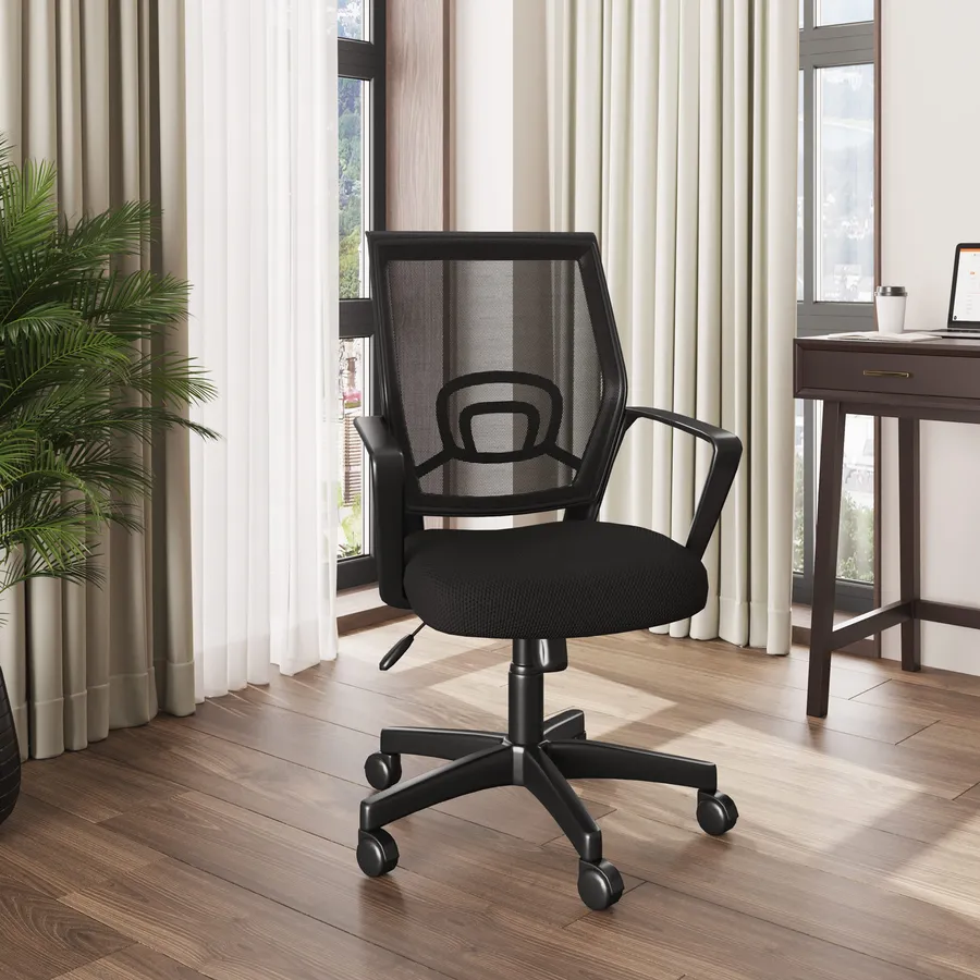 Sedia Da Ufficio Ergonomica In Rete Nera – Supporto Lombare 3D Regolabile, Braccioli Ribaltabili, Reclinabile 120° – Con Ruote E Base Stabile – Carico Max 158 Kg
