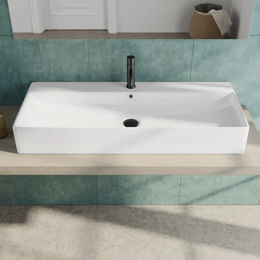 Lavabo Da Appoggio I.Life A - 600mm, Monoforo, Bianco, Ceramica Quality - Foto 8