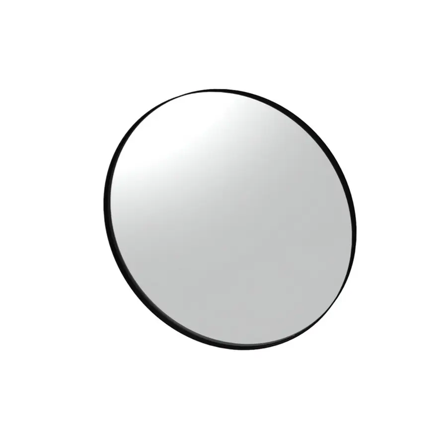 Specchio tondo Ø75 cm con ingranditore magnetico 5X con cornice resina nero  - Speci di Lineabeta