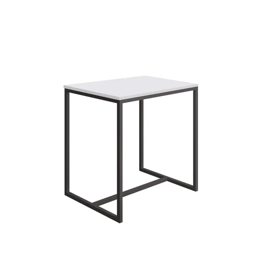 Sgabello in acciaio nero 35x45 cm seduta bianco finitura opaca - Grela di  Lineabeta