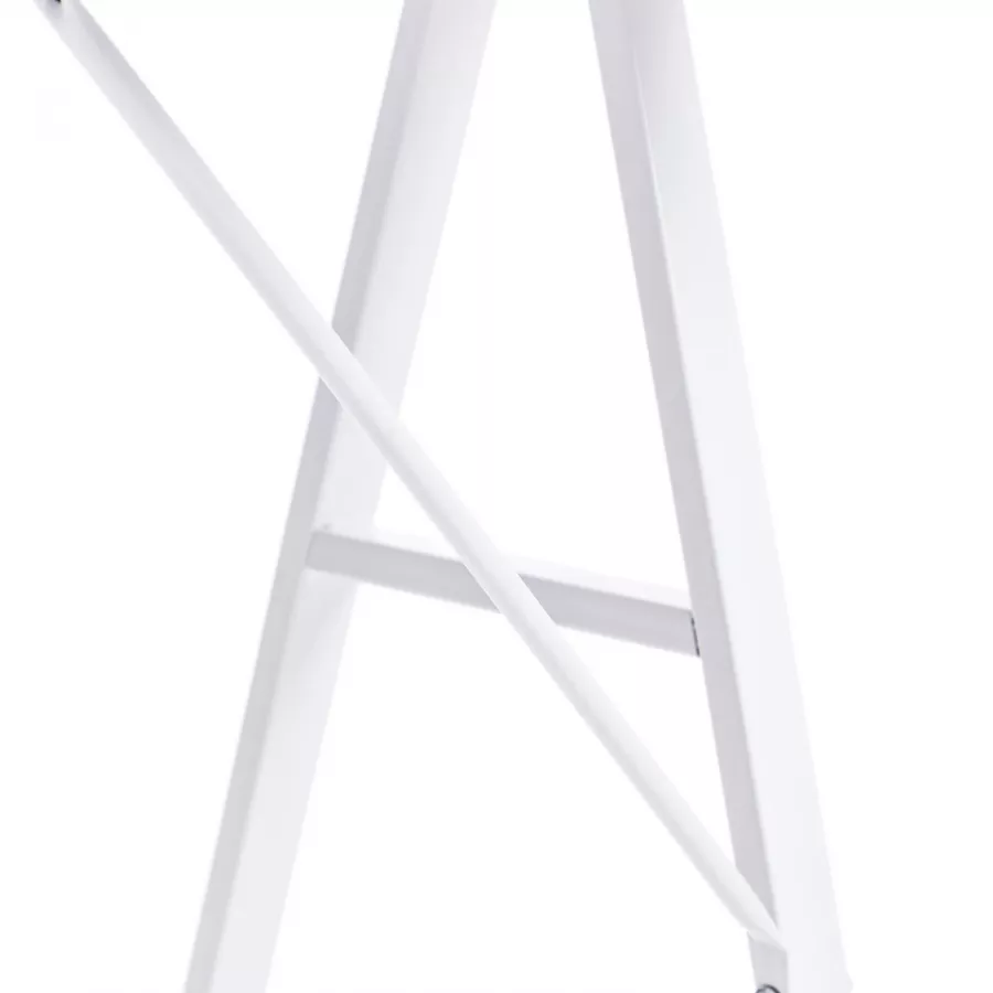Scrivania 80x50 cm piano in legno bianco con bordi blu e struttura in  acciaio bianco - Alfa