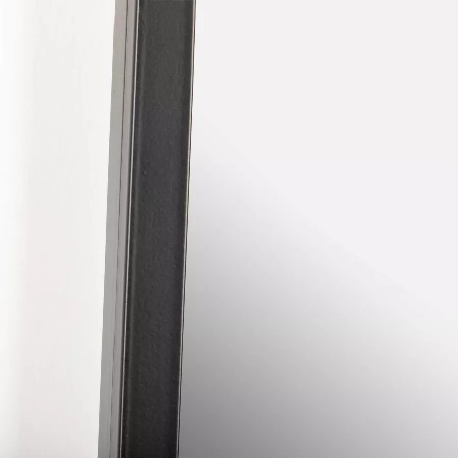 Specchio rettangolare 70x90 cm telaio in metallo nero - Brando