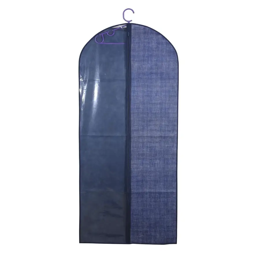 Custodia porta abiti lunghi 140h cm tessuto blu per armadi o stand  appendiabiti