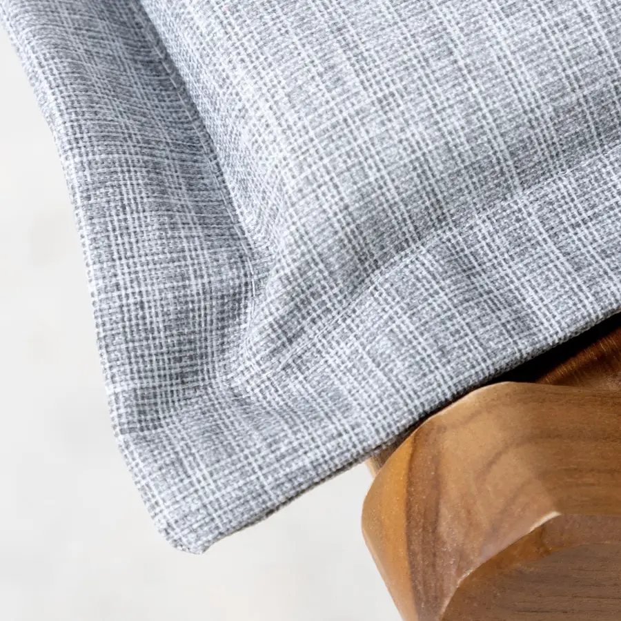 Cuscino 90x50 cm sedie schienale basso tessuto cotone resinato grigio