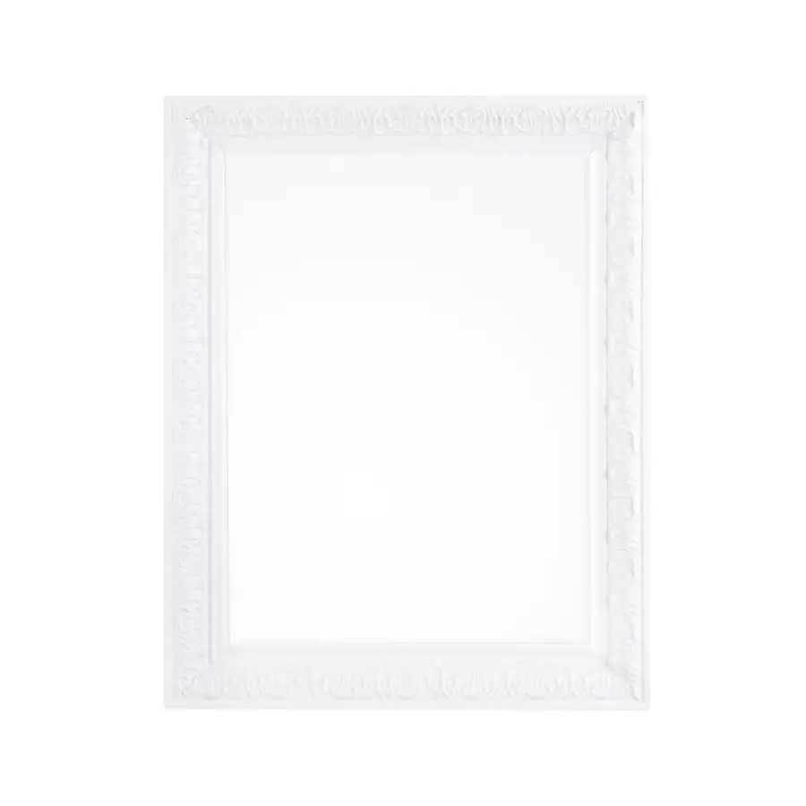 Specchio da parete 35x45 cm cornice dipinta bianca stile classico
