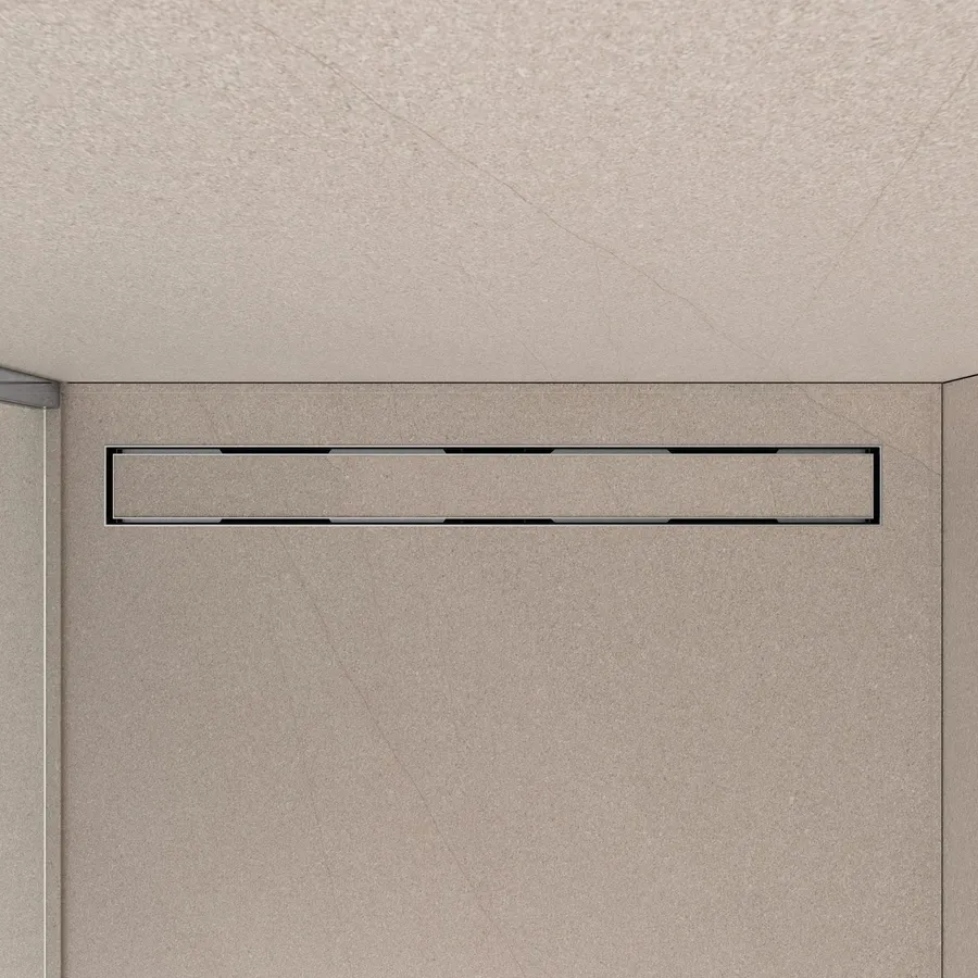 Mendler Canaletta Doccia In Acciaio Inox HWC-D94d - Lunghezza 70 Cm, Per Pavimenti Piastrellati, Altezza Regolabile, Con Sifone E Griglia