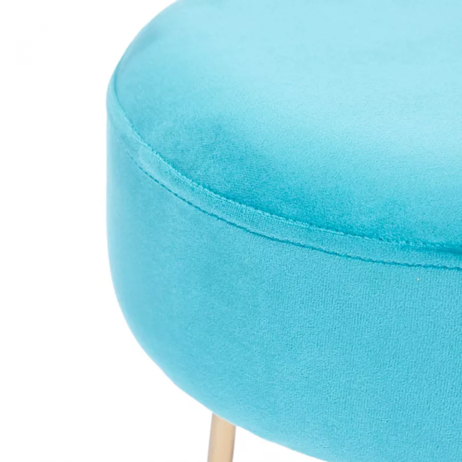 Pouf Velluto Circolare Svariati Colori Diametro 35 Cm. Altezza 35 Cm. -  buyglass