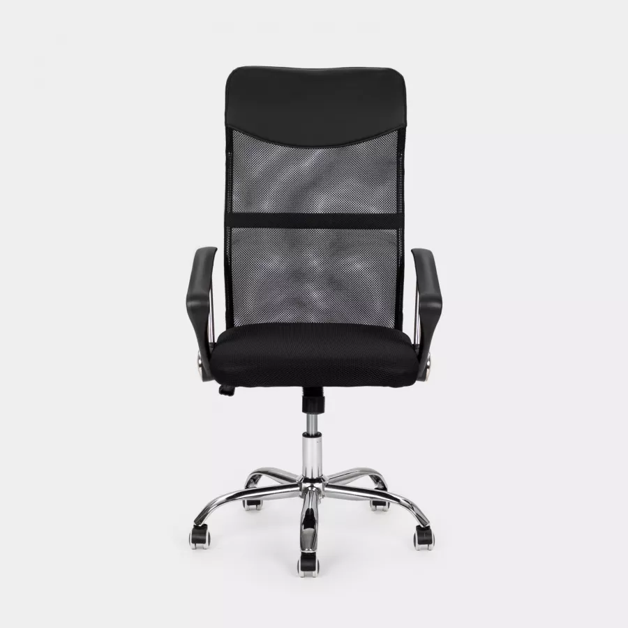 Zolder Dark sedia ufficio smartworking girevole imbottita tessuto nero