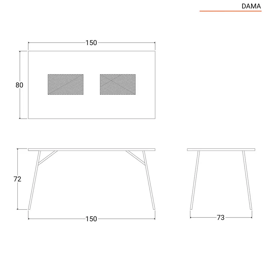 DEGHI ALLUMINIO Tavolo Da Giardino 140X80 In Metallo Bianco - Dama