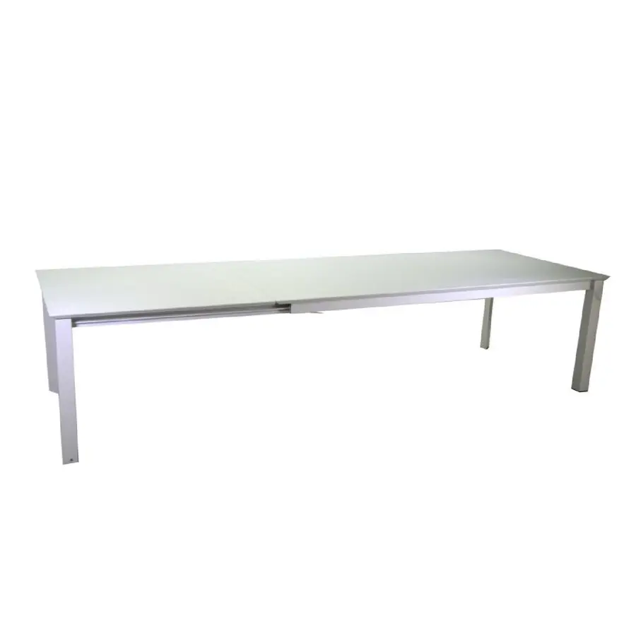 Tavolo allungabile da esterno Zaltana in alluminio bianco opaco 180 (240) x  100 cm