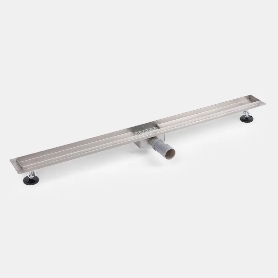 tectake canaletta di scarico per doccia in acciaio inox - 90 cm - 401274