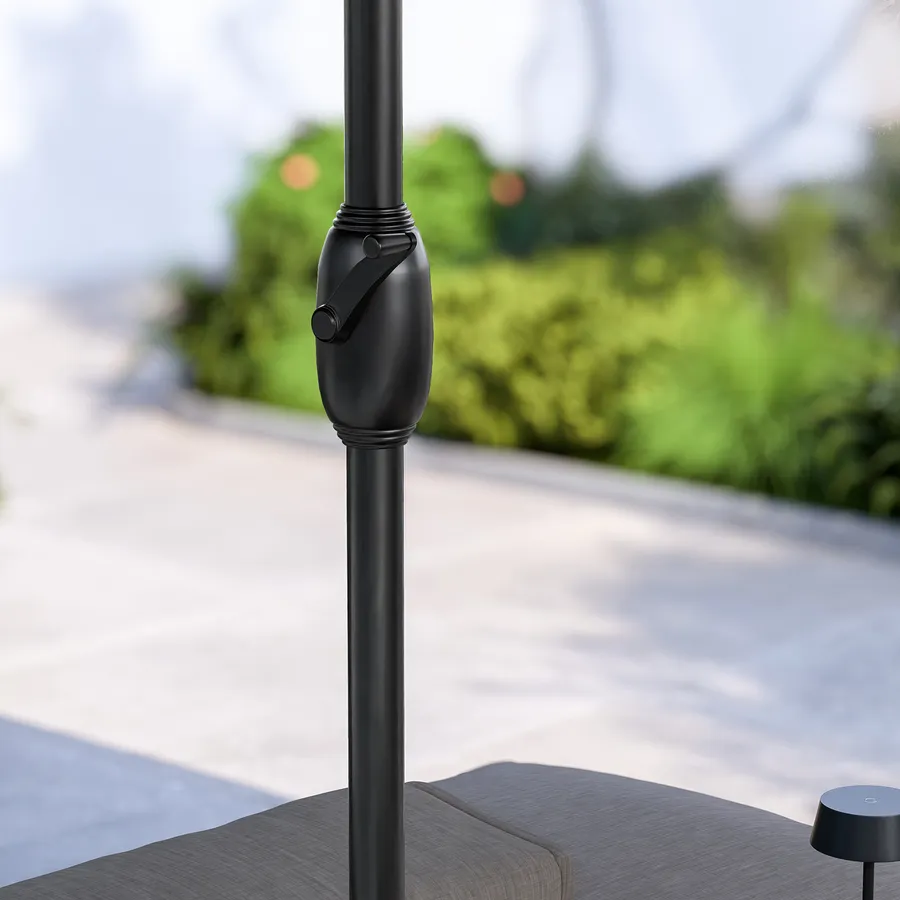 Ombrellone Tondo Imperia Palo Centrale Diametro 270cm Ecrù Per Arredo Giardino 82684345