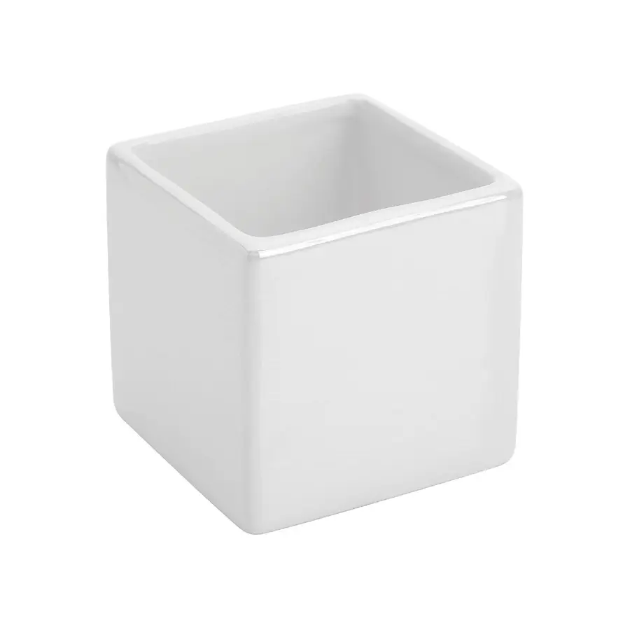 Set Accessori da Bagno Bianco-Cromo Lucido Quadro Spazio - Pianetaffari