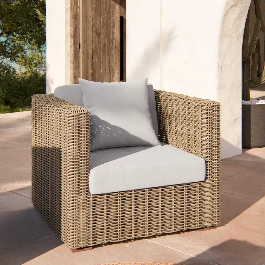 Cuscino Di Ricambio Per Poltrona Sospesa In Rattan – Morbido, Rotondo, Con Cinghie E Poggiatesta Regolabile, Per Esterni E Giardino (Grigio) - 2