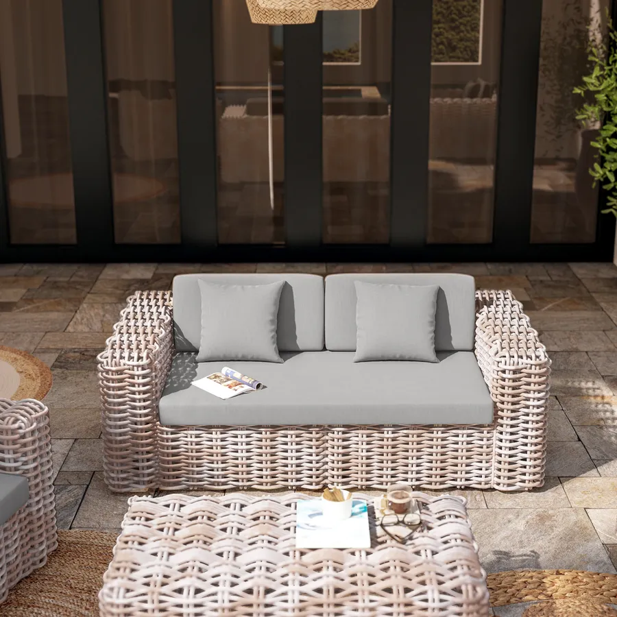 FUNHOME Set Di 2 Cuscini Rotondi Per Sedie Da Esterno: 38x38x10 Cm, Impermeabili, Con Laccetti, Per Bistrot, Giardino E Patio (Motivo)