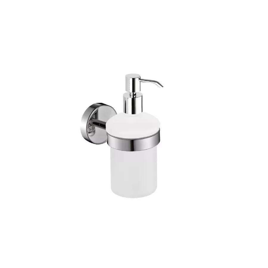 Set 5 accessori da bagno in acciaio inox e vetro satinato - Project di Gedy