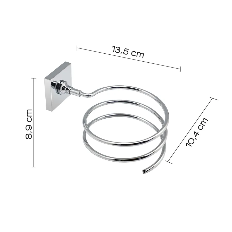 Trade Shop - Supporto Porta Phon Asciugacapelli Fissaggio A Parete Muro Moderno Bagno 79806 - | Leroy Merlin