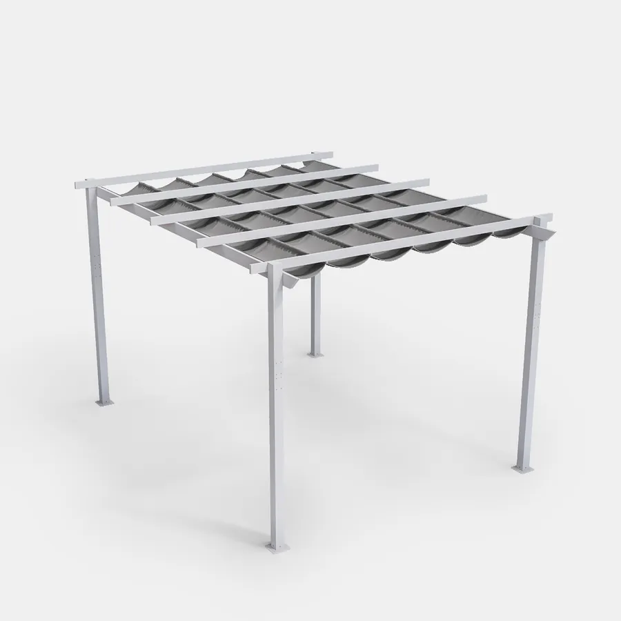 Telo Di Ricambio Gazebo 3x4 M Ecru - 220 Gr/mq Idrorepellente Con Camino