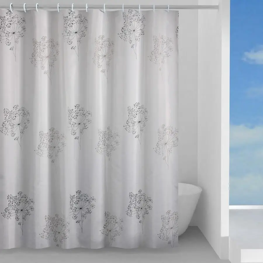 Tenda doccia o vasca in tessuto con fantasia a fiori 180x200 cm