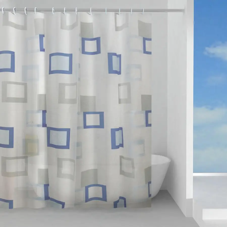 Tenda doccia o vasca 240x200 cm in peva fantasia geometrica