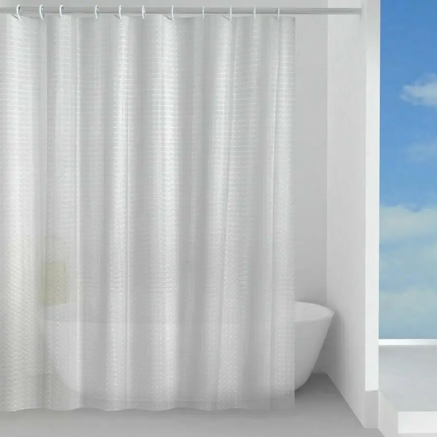 Tenda doccia o vasca in materiale vinilico 180x200 cm bianco - Ice di Gedy